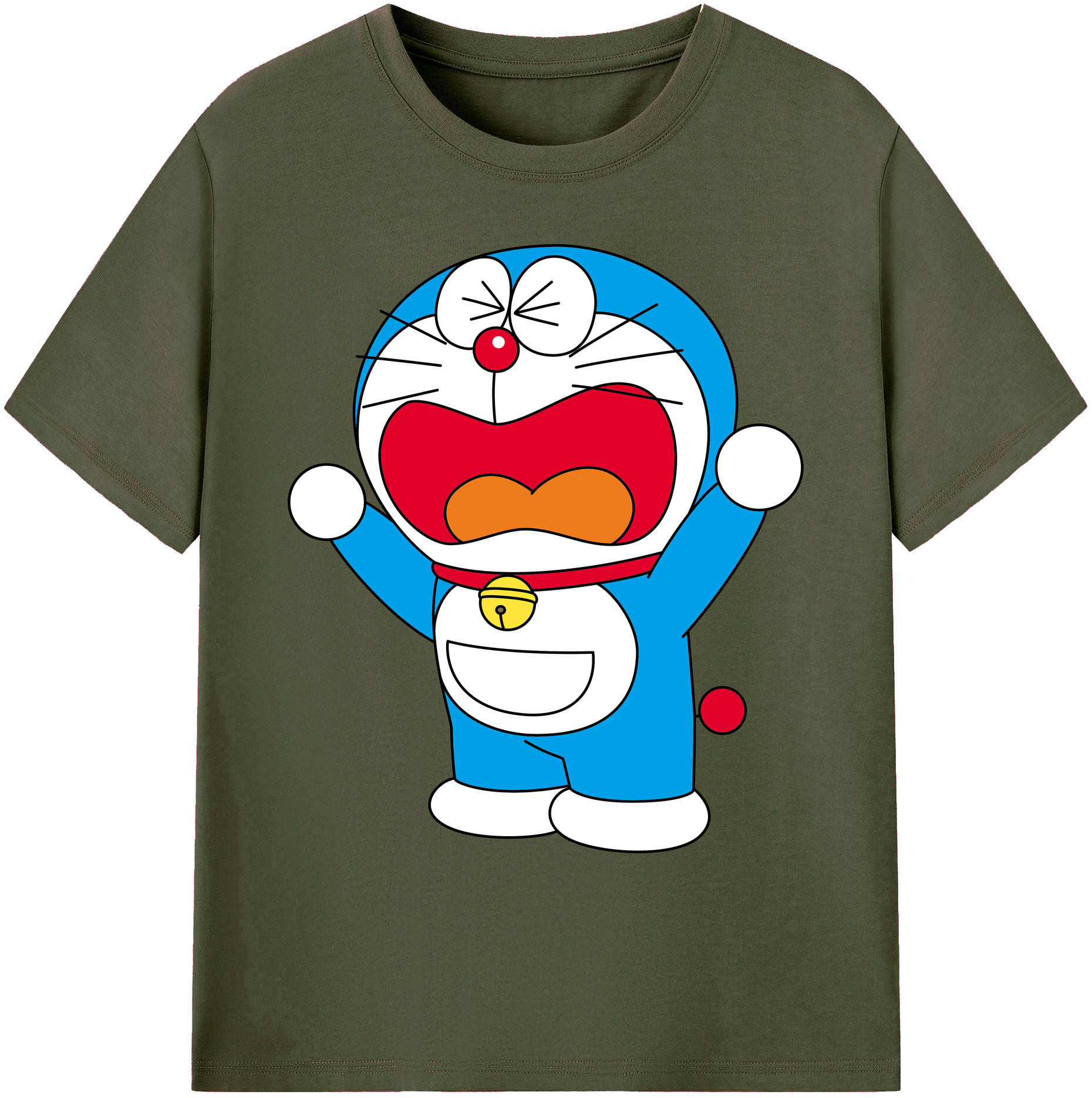 （画像用） ドラえもん Doraemon 綿100％ メンズ半袖Tシャツ｜肌触りやわらか＆通気性